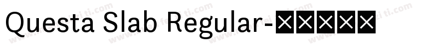 Questa Slab Regular字体转换